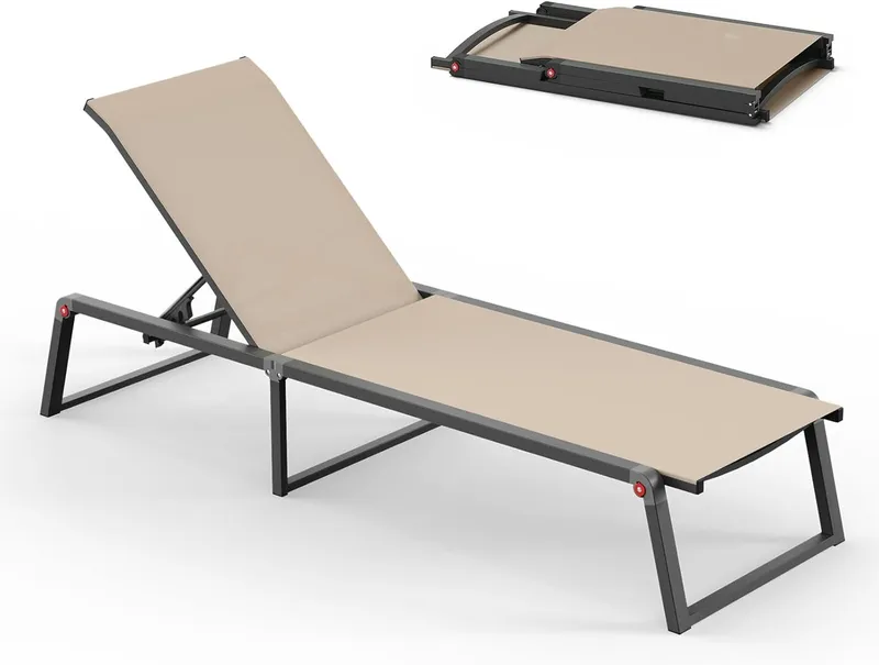 Oasbira Aluminum Chaise Lounge Chair Outdoor