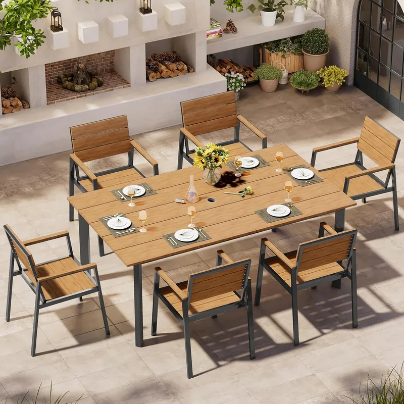 Oasbira Outdoor Dining Set, Patio Table and Chairs Set